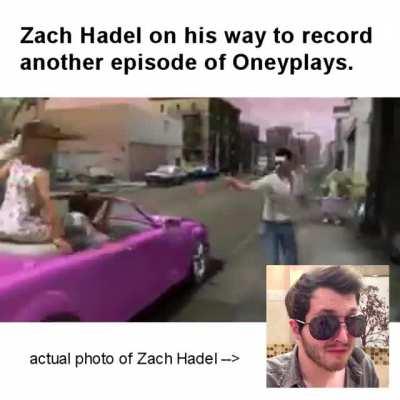 Went to LA this weekend and had the chance to capture actual footage of Zach Hadel on his way to record another episode of Oneyplays. Truly a sight to behold.