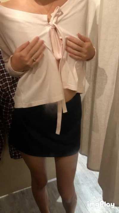 [f] getting a little frisky in the changing room