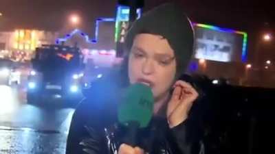 What could go wrong reporting live in a bad weather