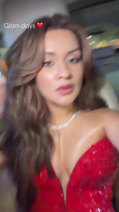 Avneet Kaur in Red Gown - IG Story-March 2026