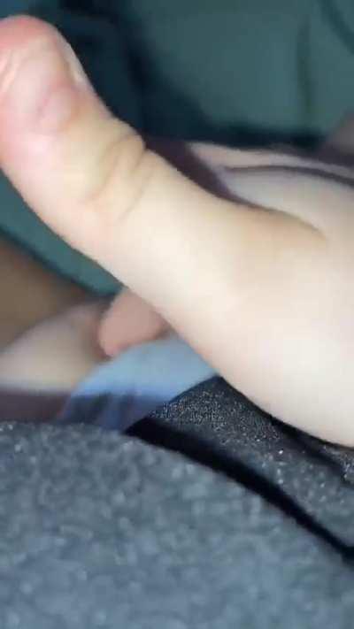 Teen touches herself