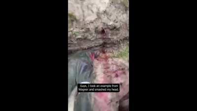 in Bakhmut's direction. This is how the Russian Wagner Group PMC prevents their soldiers from surrendering to Ukrainian forces.