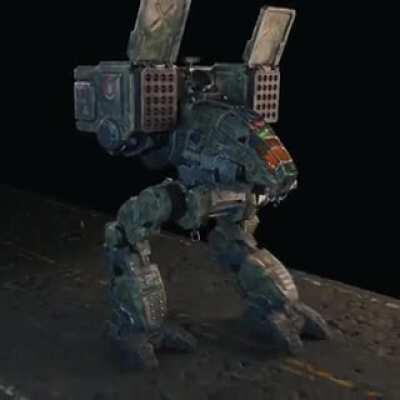 Catapult animated walk and LRM activation.