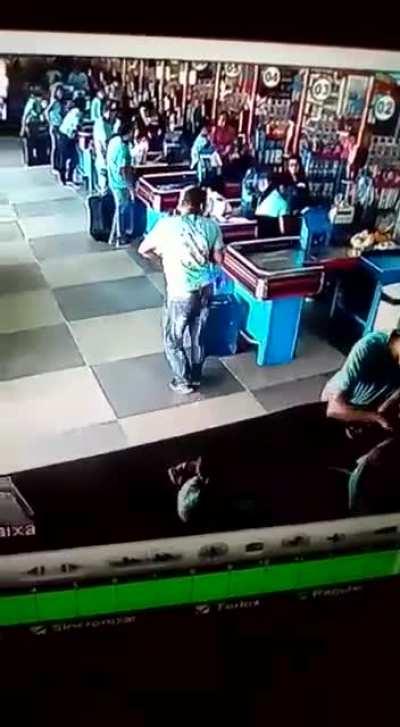 Some dude in a Brazilian supermarket