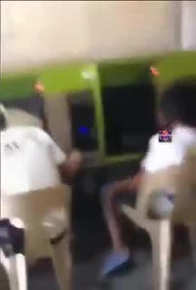 Freakout at gaming cafe