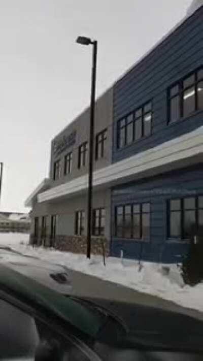 -27 and its cold, even the street pole feels it