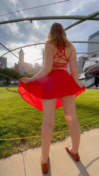 teasing you with my booty in a sundress :)