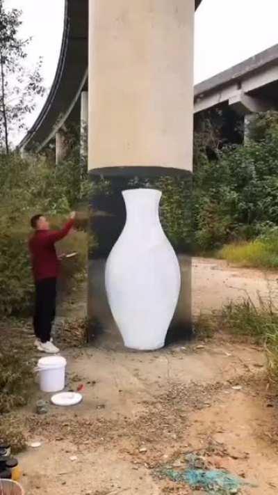 This wall art is an illusion