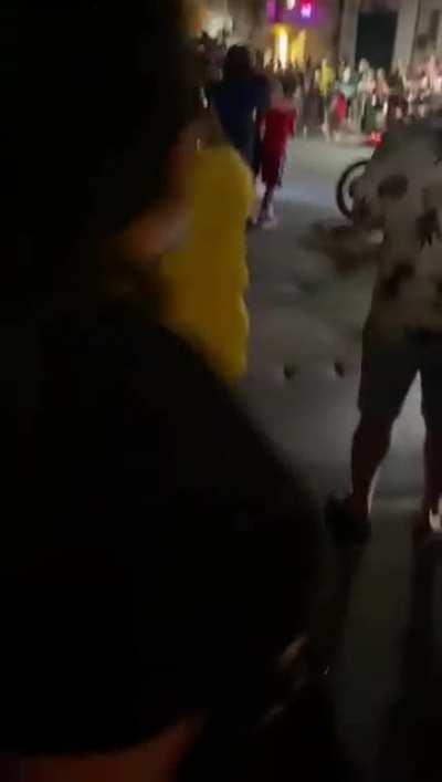 Celebrating Italy's victory against Spain.