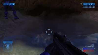 So I was playing a game of Halo 2 duels earlier and the entire enemy team but one guy disconnected for some reason. So when that happened, we just spent the rest of the game vibing and pushing rocks into a small crevice.