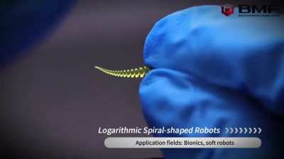 3D Printed (1 cm) Soft Robot inspired by Octopus Tentacles