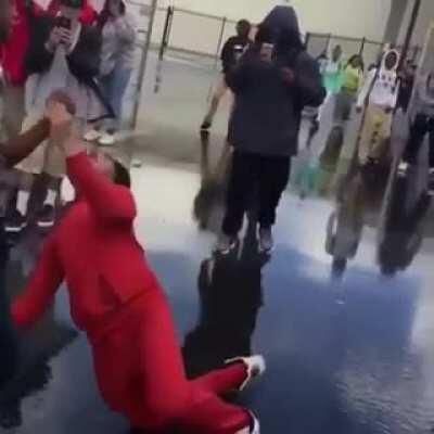 man had the Michael Jackson glove and still got dropped