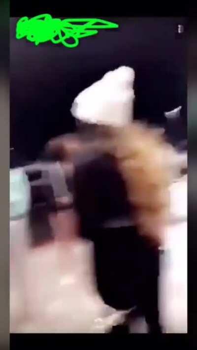 Group of girls harass guy and his family, and one gets creamed