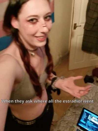 Who knows? Also, why do I look like an e-girl Lara Croft?