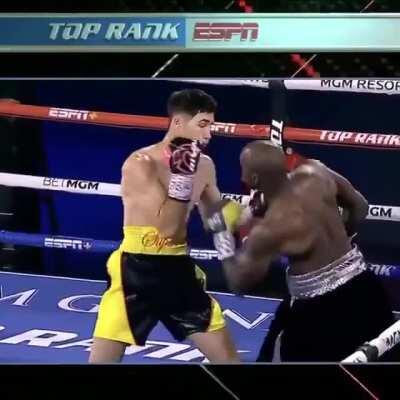 A double uppercut happened during the fight between Vlad Panin and Benjamin Whitaker