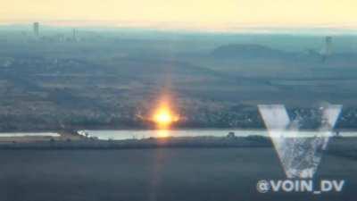 ru pov: Russian TOS-1 heavy flamethrower (thermobaric rockets) hits Ukrainian positions - Nikolskoe/Pavlovka