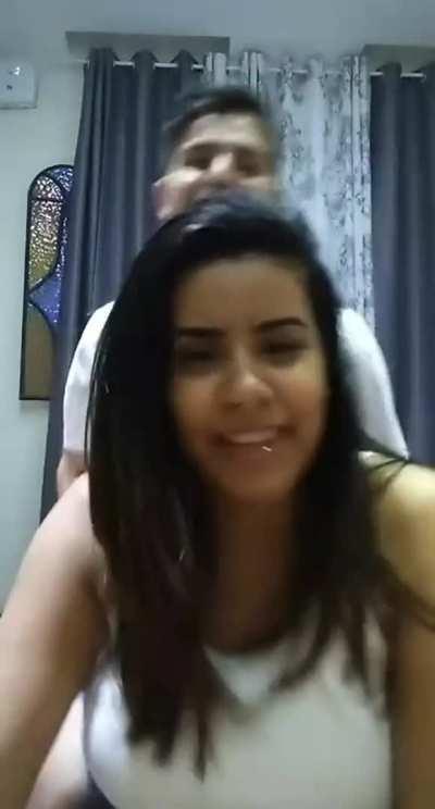 Sexy cute Big boobs girl enjoying with her Bf 😘😍💦 full video link in comment ⬇️