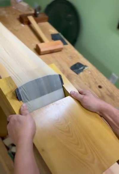 Slicing wood thinner than paper..