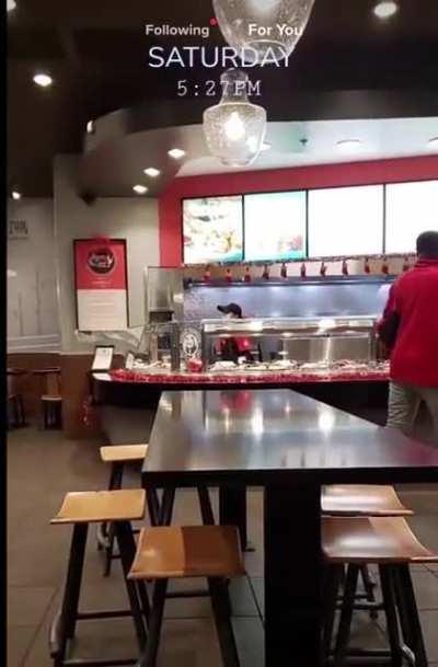 Pos destroys Panda Express over a mask.