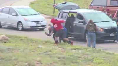MAGA supporters in Colorado start a fight with anti-ICE protesters and, as the kids put it, 