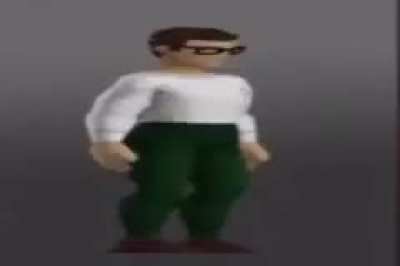 PZ character dressed as Petter Griffin spins to under pressure low quality