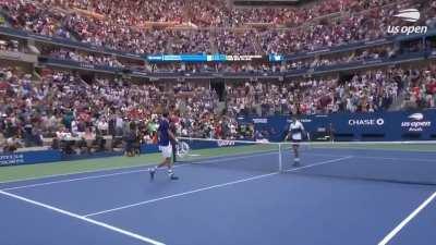Daniil Medvedev does a FIFA celebration after winning US Open