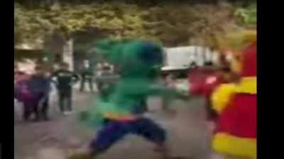 Saw this cool IRL brawl!