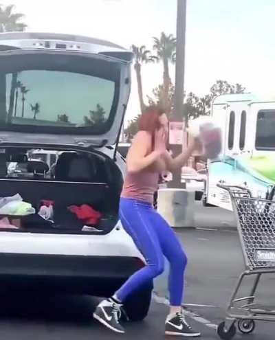 She was coming to show them some yoga skills.