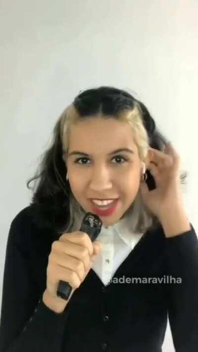 Laura Tampurini, a repórter sudestina (créditos: @ademaravilha, Instagram)