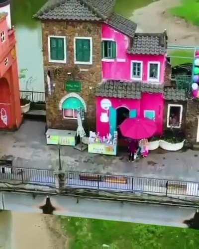 In China this village that was built on a bridge.