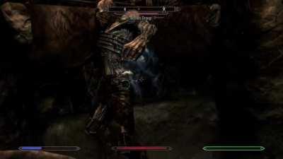 When this trap hit the Draugr, it broke the whole space time continuum.