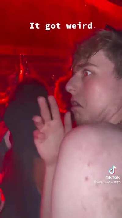 At least he's having a good time.