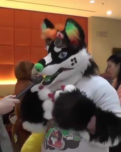 It looks like he's so uncomfortable