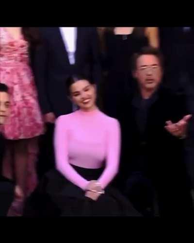 That tight pink top…