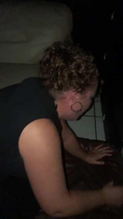 Being slutty at the gloryhole