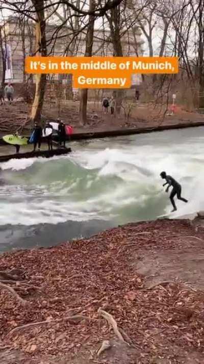 River gate made for surfing in Germany