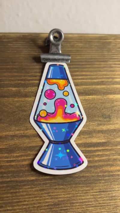 A holographic lava lamp sticker, for your inner 90s kid
