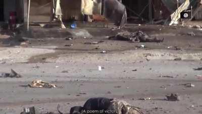 Footage showing the large amounts of equipment and ammunition ISIS captured in Ramadi as well as the release of over 100 prisoners from the counter terrorism detention center in the city. May, 2015.