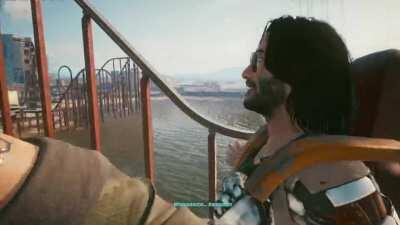 At the rollercoaster ride in Pacifica, I just stared at Johnny the whole time. The way he looks at V from time to time and smiling just melted my cold, cold heart.