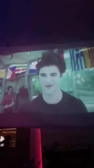 Watching Twilight on a poorly hung projector screen