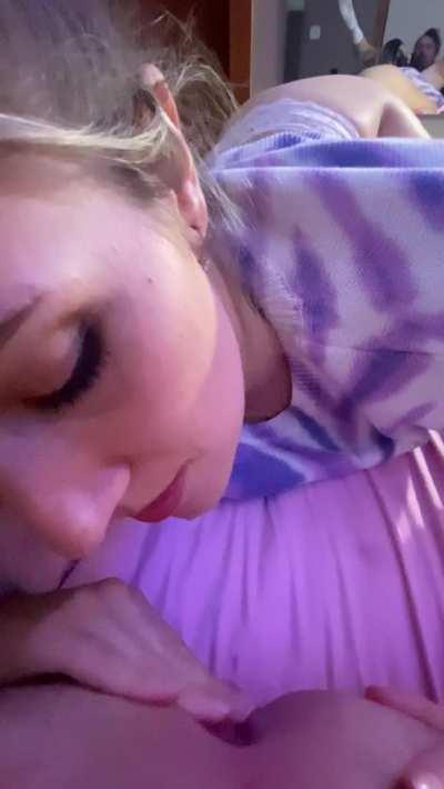 Giving my husband the royal rimjob treatment 😛