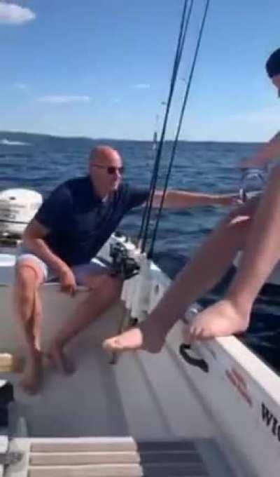 When he realised what just happened..