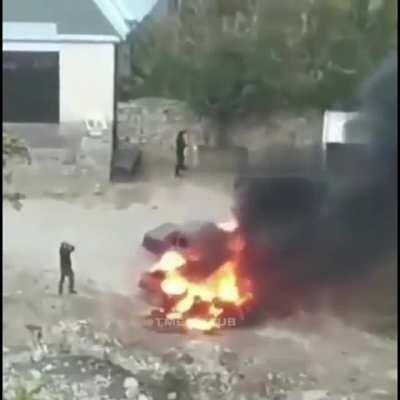 It’s still dangerous to be near a burning vehicle