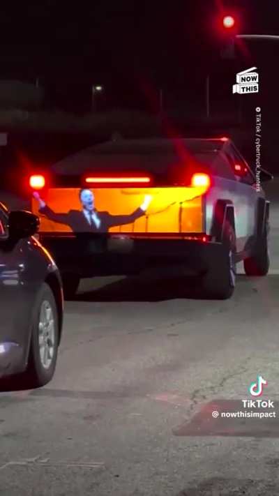 Hunting Cybertrucks in the Street with Projectors