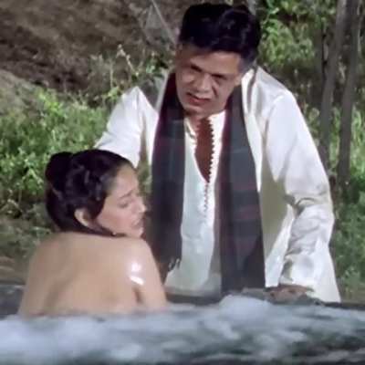 Govind Namdev dragging Madhuri by the ear to enjoy her wet naked assets...