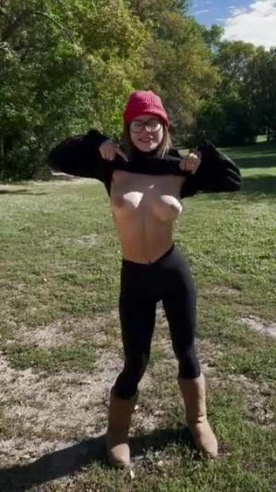 Its always a joy to flash these tiddies (: