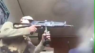 The reloading skills of a soldier