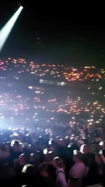 Prideflag choreography in Cologne 21.06.2022 while Billie performed TV