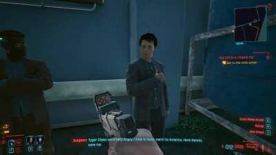 Cyberpunk 2077 had a nifty side quest for this easter egg! The number one surgeon lives on
