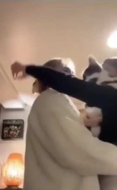 He didn't like the double mom hug :(